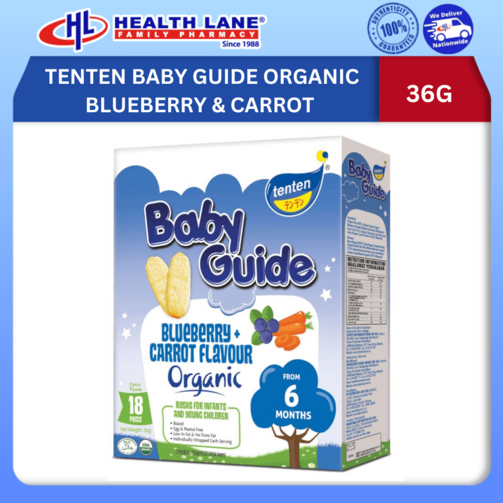 TENTEN BABY GUIDE ORGANIC 36G - BLUEBERRY & CARROT